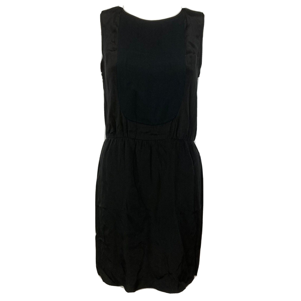 Tibi Dress Womens Sz 2‎ Silk Blouson Little Black Classic Cocktail Lightweight